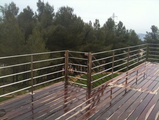 Garde corps de terrasse en inox